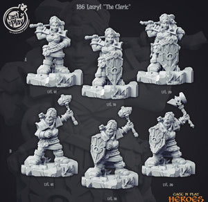 3D Printed Cast n Play Lasryl the Cleric Heroes Vol. 1 28mm 32mm D&D - Charming Terrain