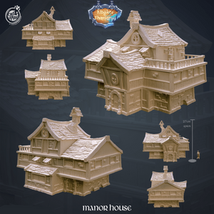 3D Printed Cast n Play Mannor House Kingdom Of Thamarya 28mm 32mm D&D - Charming Terrain