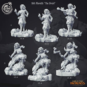 3D Printed Cast n Play Mereith the Druid Heroes Vol. 1 28mm 32mm D&D - Charming Terrain