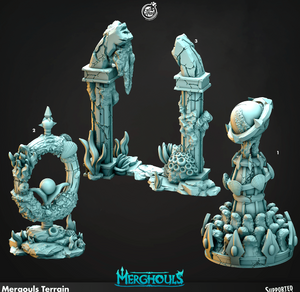 3D Printed Cast n Play Merghouls Merghouls Terrain 28mm 32mm D&D - Charming Terrain