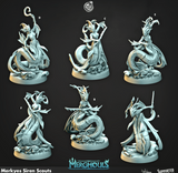 3D Printed Cast n Play Merghouls Merkyes Siren Scouts 28mm 32mm D&D - Charming Terrain