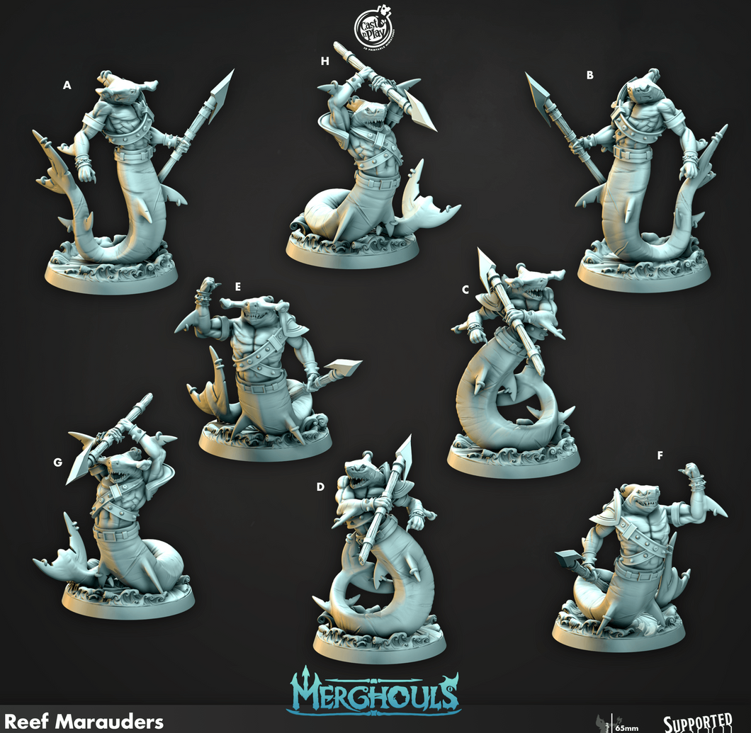 3D Printed Cast n Play Merghouls Reef Marauders 28mm 32mm D&D - Charming Terrain