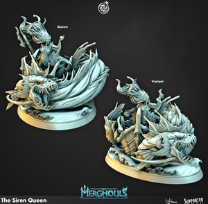 3D Printed Cast n Play Merghouls The Siren Queen 28mm 32mm D&D - Charming Terrain