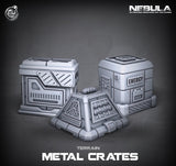 3D Printed Cast n Play Metal Crates Nebula Origins 28mm 32mm D&D - Charming Terrain