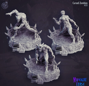 3D Printed Cast n Play Midnight Curse - Cursed Zombies 28mm 32mm D&D - Charming Terrain