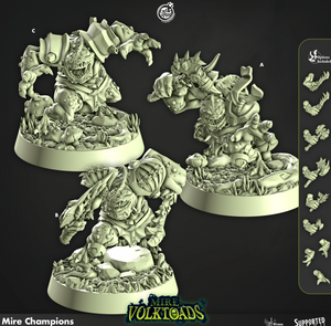 3D Printed Cast n Play Mire Champions Mire Volktoads Set 28mm 32mm D&D - Charming Terrain