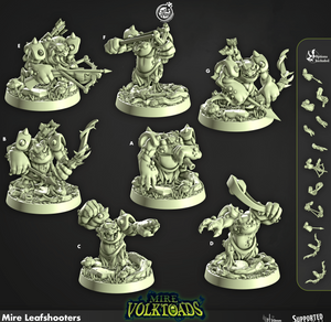 3D Printed Cast n Play Mire Leafshooters Mire Volktoads Set 28mm 32mm D&D - Charming Terrain