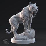 3D Printed Cast n Play - Sabertooth Tiger 28mm 32mm D&D - Charming Terrain