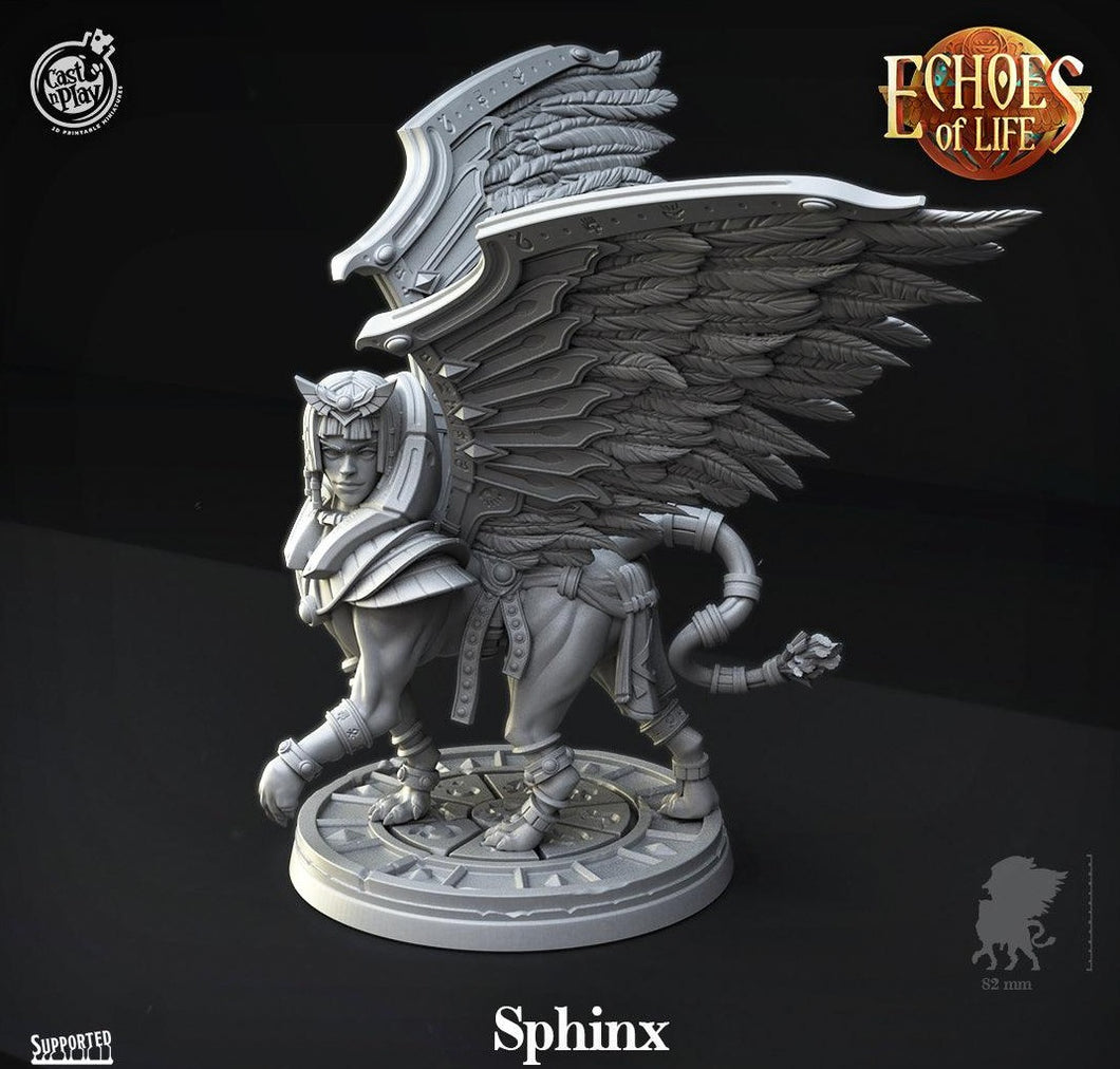 3D Printed Cast n Play Sphinx 28mm 32mm D&D - Charming Terrain