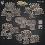 3D Printed Cast n Play Terrain Essentials Nature Meadows & Countryside Terrain - Meadows Core Set 28mm 32mm D&D - Charming Terrain