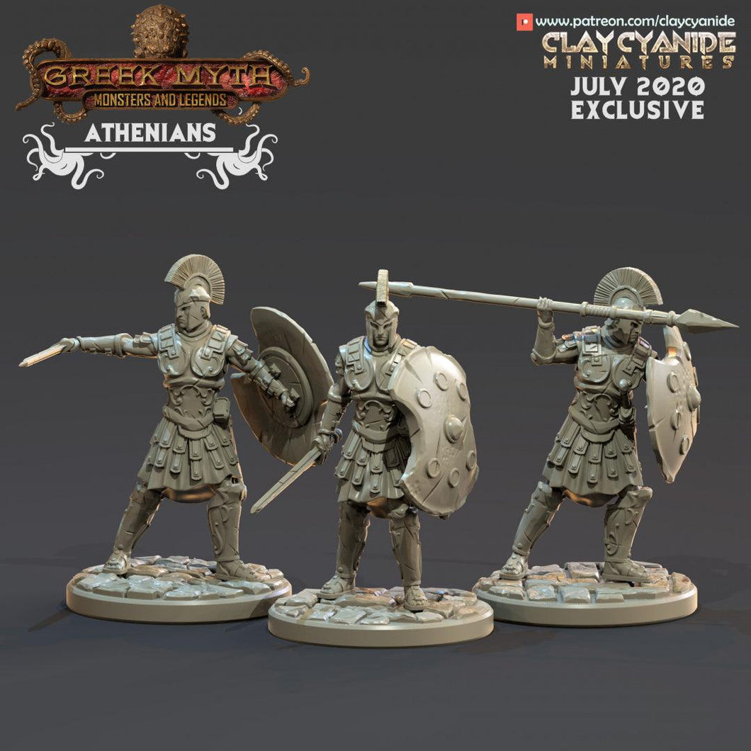 3D Printed Clay Cyanide Athenians Greek Mythology Part 2 28 32 mm D&D - Charming Terrain