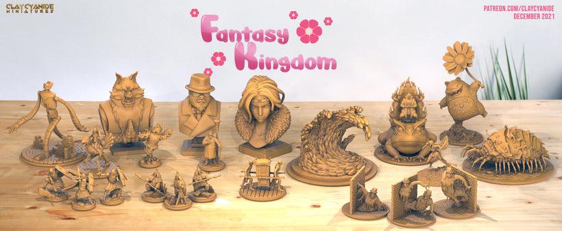 3D Printed Clay Cyanide Fantasy Kingdom - Froggy Sage Bust 28mm 32mm D&D - Charming Terrain