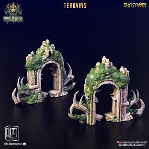 3D Printed Clay Cyanide Mortisbane Terrains Mortisbane Revenants 28 32 mm D&D - Charming Terrain