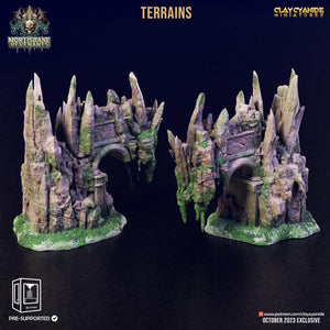 3D Printed Clay Cyanide Mortisbane Terrains Mortisbane Revenants 28 32 mm D&D - Charming Terrain