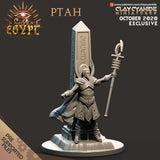 3D Printed Clay Cyanide Ptah Egyptian Mythology 28 32 mm D&D - Charming Terrain