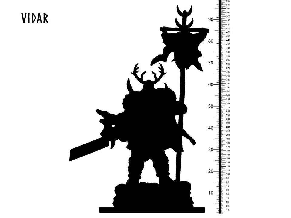 3D Printed Clay Cyanide Vidar Norse Mythology 28 32 mm D&D - Charming Terrain