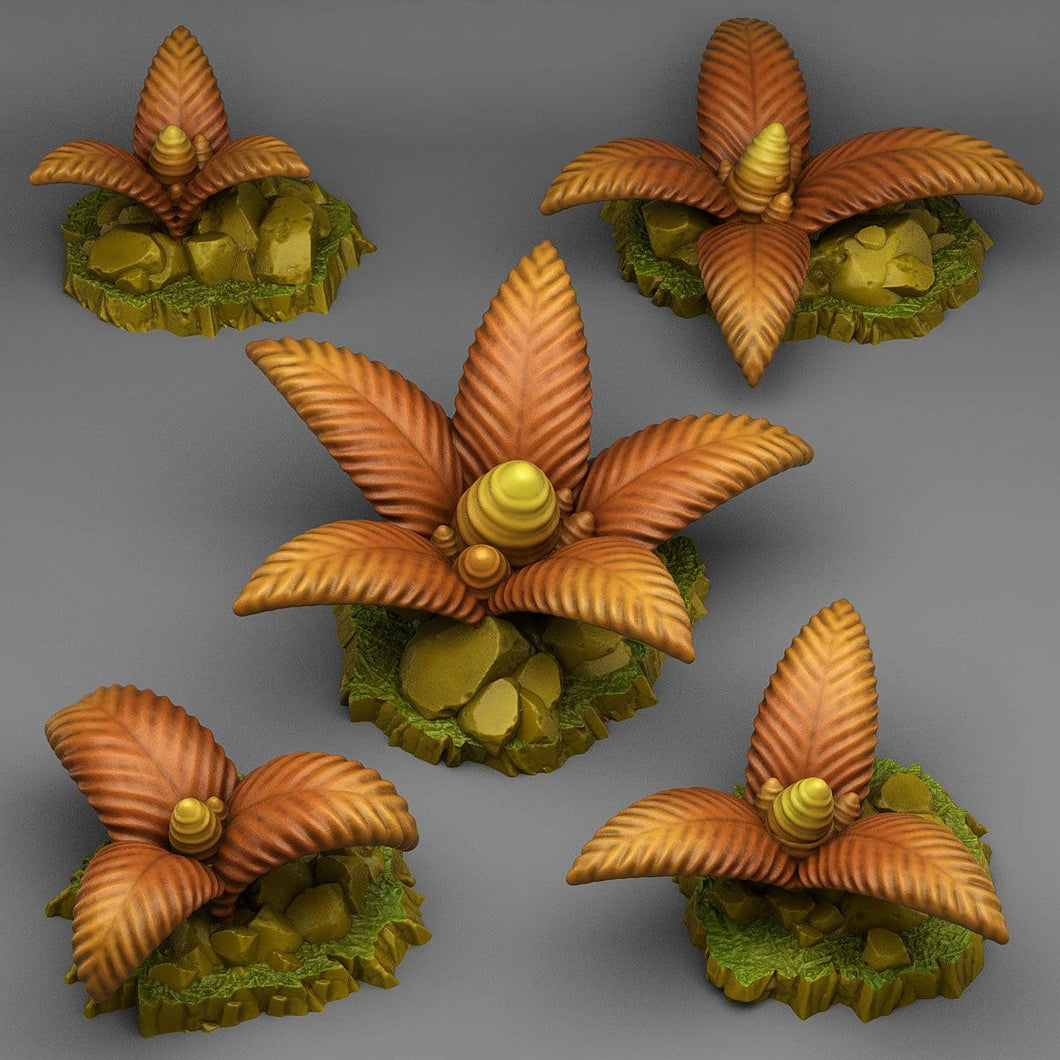 3D Printed Fantastic Plants and Rocks Dangerous Bee Plants 28mm - 32mm D&D Wargaming - Charming Terrain