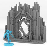 3D Printed Fantastic Plants and Rocks Dwarf Mine Portal With Its Lava Effect 28mm - 32mm D&D Wargaming - Charming Terrain