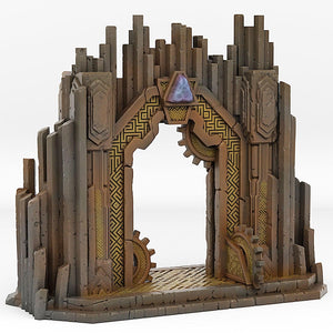 3D Printed Fantastic Plants and Rocks Dwarf Mine Portal With Its Lava Effect 28mm - 32mm D&D Wargaming - Charming Terrain