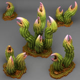 3D Printed Fantastic Plants and Rocks Exotic Carnivorous Cactus 28mm - 32mm D&D Wargaming - Charming Terrain