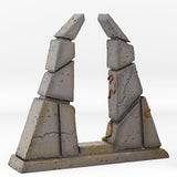 3D Printed Fantastic Plants and Rocks Temple Portal With Its Green Fire Effect 28mm - 32mm D&D Wargaming - Charming Terrain