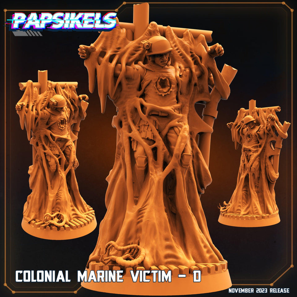 3D Printed Papsikels Colonial Marine Victim Set 28mm 32mm - Charming Terrain