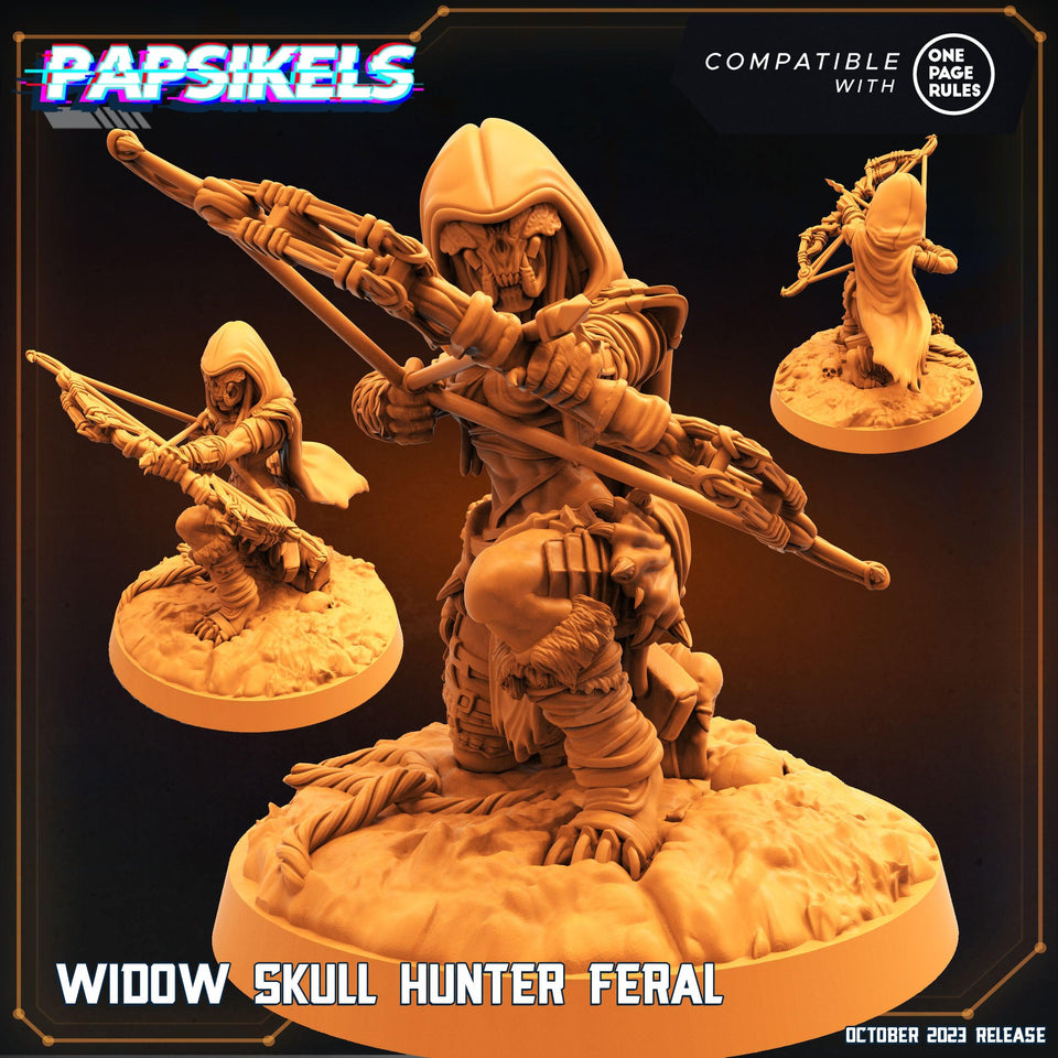 3D Printed Papsikels Feral Widow Skull Hunter Set 28mm 32mm - Charming Terrain