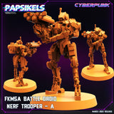 3D Printed Papsikels - Fkmsa Battle Droid Nerf Trooper Set March 2023 Cyberpunk - 28mm 32mm - Charming Terrain