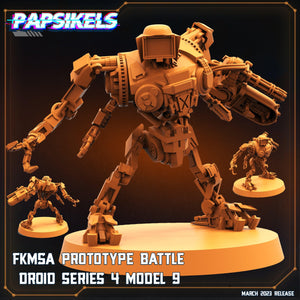 3D Printed Papsikels - Fkmsa Prototype Battle Droid Series 4 Model 9 - 28mm 32mm - Charming Terrain