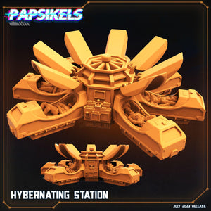 3D Printed Papsikels July 2023 - Xeno Wars Hybernating Station Set 28mm 32mm - Charming Terrain