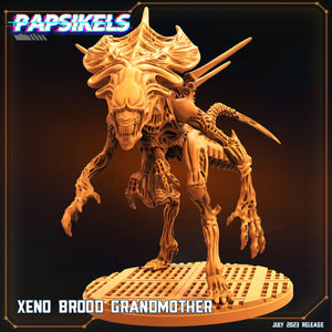 3D Printed Papsikels July 2023 - Xeno Wars Xeno Brood Grandmother Set 28mm 32mm - Charming Terrain