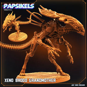 3D Printed Papsikels July 2023 - Xeno Wars Xeno Brood Grandmother Set 28mm 32mm - Charming Terrain