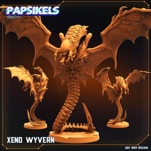 3D Printed Papsikels July 2023 - Xeno Wars Xeno Wyvern 28mm 32mm - Charming Terrain