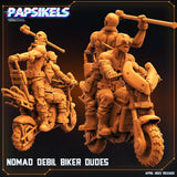 3D Printed Papsikels - Nomad Devil Biker Dudes - 28mm 32mm - Charming Terrain