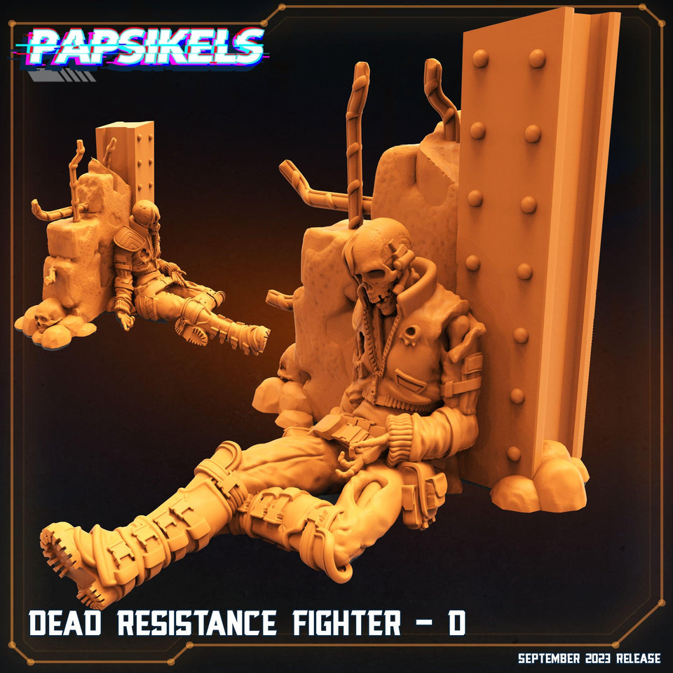 3D Printed Papsikels September 2023 - Aliens Vs Humans 6 Dead Resistance Fighter D 28mm 32mm - Charming Terrain