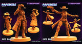 3D Printed Papsikels September 2023 Cyberpunk Kate Bane Set 28mm 32mm - Charming Terrain