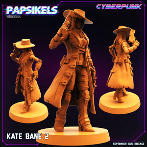 3D Printed Papsikels September 2023 Cyberpunk Kate Bane Set 28mm 32mm - Charming Terrain