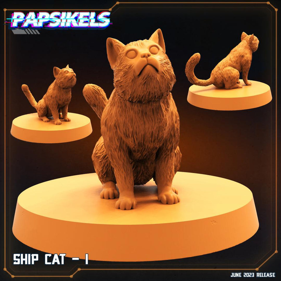 3D Printed Papsikels - Ship Cat Set - 28mm 32mm - Charming Terrain