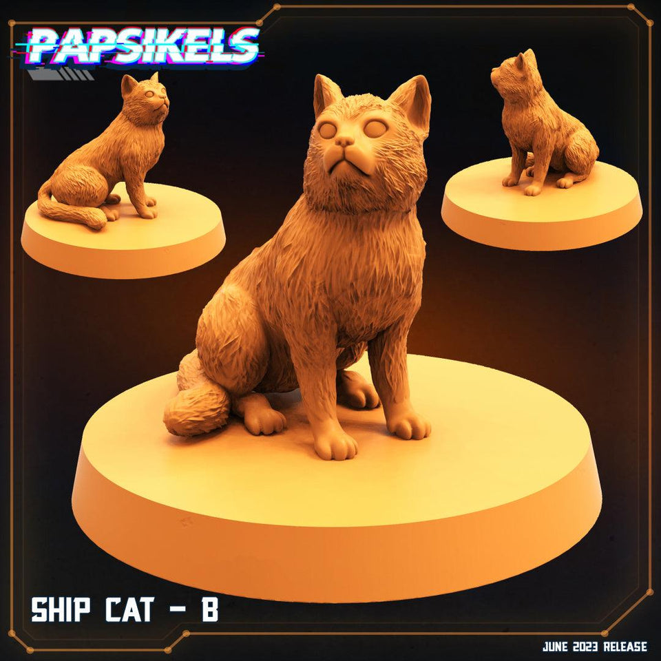 3D Printed Papsikels - Ship Cat Set - 28mm 32mm - Charming Terrain