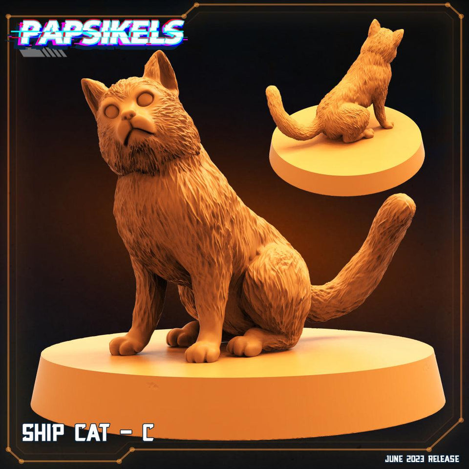 3D Printed Papsikels - Ship Cat Set - 28mm 32mm - Charming Terrain