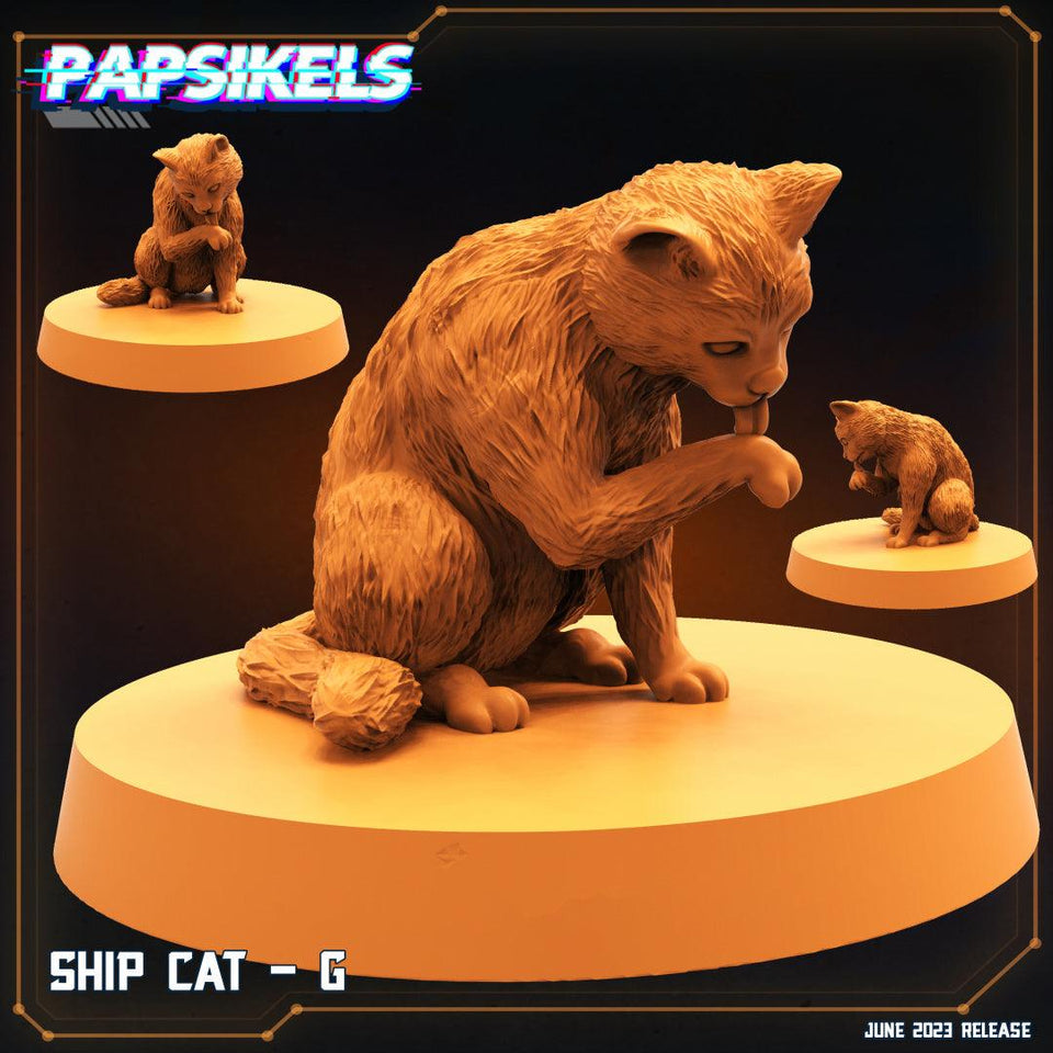 3D Printed Papsikels - Ship Cat Set - 28mm 32mm - Charming Terrain