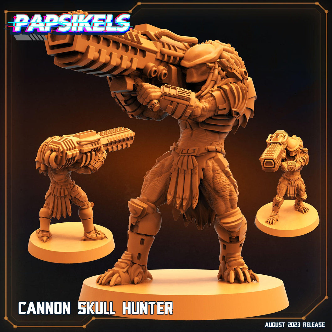 3D Printed Papsikels - Xenowars Genesis Cannon Skull Hunter 28mm 32mm - Charming Terrain