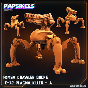 3D Printed Papsikels Xenowars Genesis Fkmsa Crawler Drone E 72 Plasma Killer Set 28mm 32mm - Charming Terrain