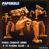 3D Printed Papsikels Xenowars Genesis Fkmsa Crawler Drone E 72 Plasma Killer Set 28mm 32mm - Charming Terrain