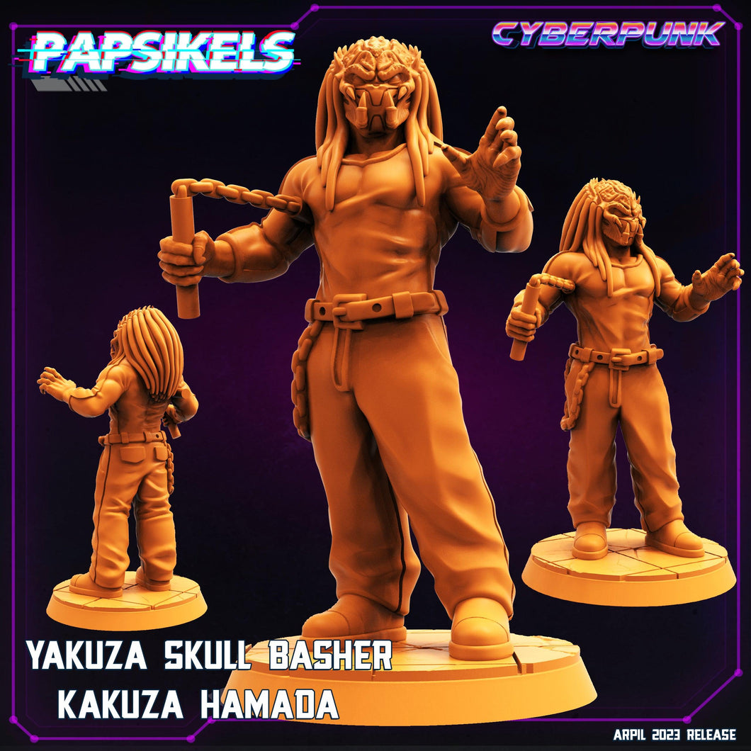 3D Printed Papsikels - Yakuza Skull Hunter Kakuza Hamada - 28mm 32mm - Charming Terrain