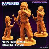 3D Printed Papsikels - Yakuza Skull Hunter Set March 2023 Cyberpunk - 28mm 32mm - Charming Terrain