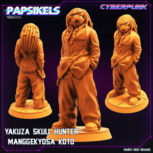 3D Printed Papsikels - Yakuza Skull Hunter Set March 2023 Cyberpunk - 28mm 32mm - Charming Terrain