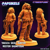 3D Printed Papsikels - Yakuza Skull Hunter Set March 2023 Cyberpunk - 28mm 32mm - Charming Terrain