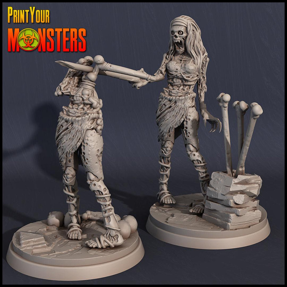 3D Printed Print your Monster Zombie Set 28 32mm D&D - Charming Terrain