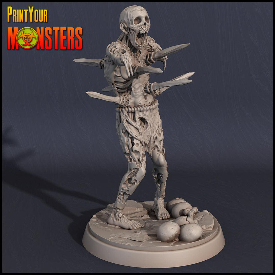 3D Printed Print your Monster Zombie Set 28 32mm D&D - Charming Terrain